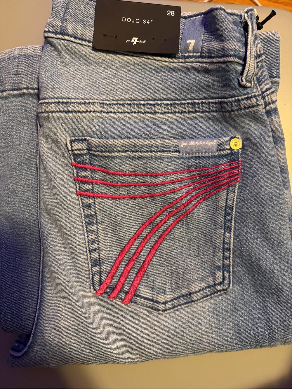 7 For All Mankind Dojo Augusta Pink 7 Pocket New
